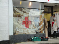 Image showing a decorated shop window in Hay-on-Wye, Powys, Wales