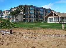 Picture showing beachfront restaurant
