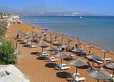 Sunny image of a popular island beach