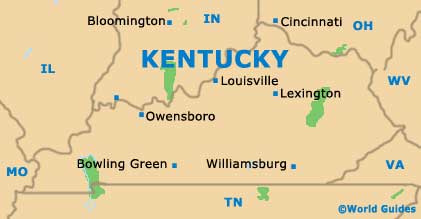 Kentucky KY State Map