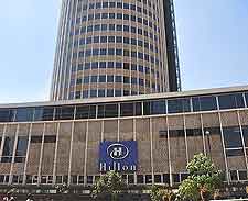 Close-up image of Nairobi's Hilton Hotel