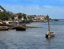 Shoreline view of Lamu