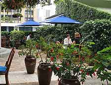 Photo showing the al fresco dining at Nairobi's Hilton Hotel