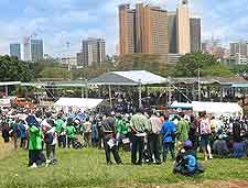 Picture of festival crowds gathered at Nairobi's Uhuru Park