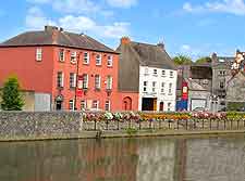 Photograph of buildings lining the River Nore