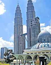 Scene showing the Petronas Twin Towers