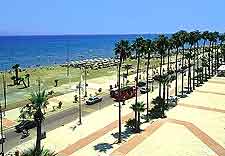 Aerial view of the coast and beachfront