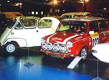 Further photo showing exhibits at the Musee Automobile de la Sarthe