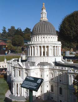 View of Saint Paul's Cathedral in Legoland's Miniland
