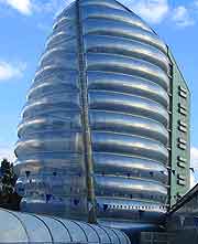 Close-up picture of the National Space Centre