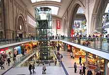 Interior image of the train station and shopping centre
