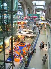 Different interior view of the train station