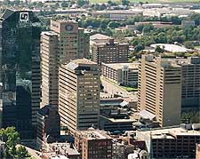 Further photo of the high-rise buildings in downtown