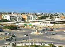 Picture of traffic taken in downtown Bayda, on the eastern side of the country
