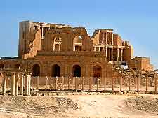View of ancient theatre at Sabratha