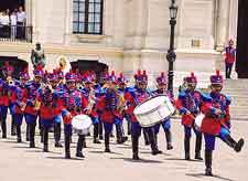 Picture show the Peruvian Changing of the Guard ceremony