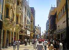 Central view of local street