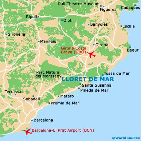 Small Lloret de Mar Map