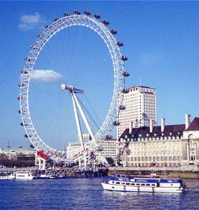 Image of the London Eye on the South Bank
