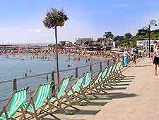 photo of deckchairs in the town centre