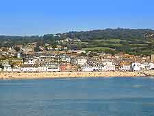 Distant view of the beachfront