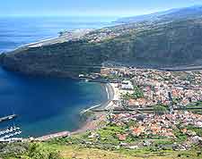 Aerial view of the scenic coastline
