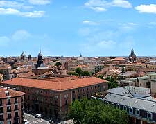 Aerial photograph taken from the Almudena Cathedral (Santa Maria la Real)