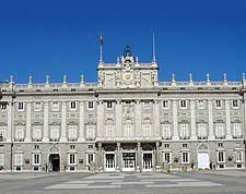 View of the iconic Royal Palace (Palacio Real)