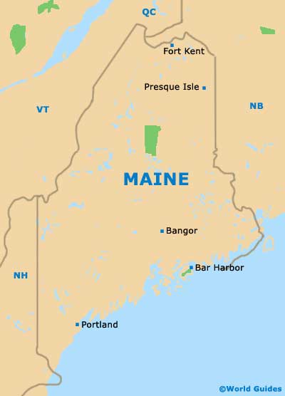 Maine ME State Map