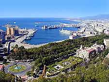 Aerial View of Malaga featuring the port