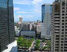 City view, showing high-rise structures