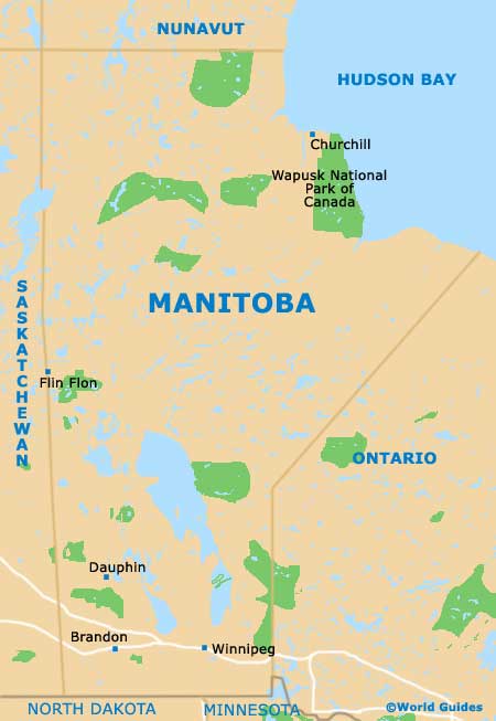 Manitoba map