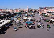 Aerial view of the Djemaa El Fna (Jemaa-el-Fna)