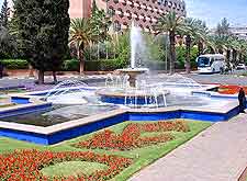 Central view of fountain