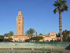 image showing the Koutoubia Mosque's towering minaret