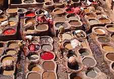 Picture of a local open-air tannery, where hides are tanned