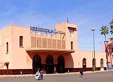 Photograph of city train station