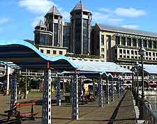 Close-up image of the Caudan Waterfront at Port Louis