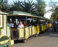 Picture off tourist train in Mexico City