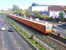 Photo showing metro train