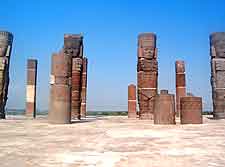 Photo showing Tula's famous stone warriors