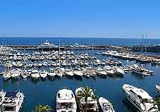 Image of the marina and yachts