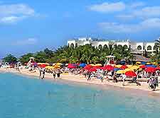Photo of sunbathers on Doctor's Cave Beach