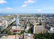 Aerial view across the Mozambique capital of Maupto