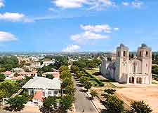 View showing prominent road travelling through the city of Nampula