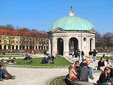 View of the Hofgarten Palace gardens