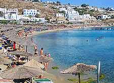 Photo of beachfront on the Greek island of Mykonos