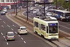 Photo of electric streetcar