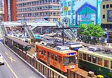 Photo of trams in the city centre