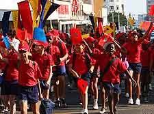 Photo of lively procession in central Windhoek